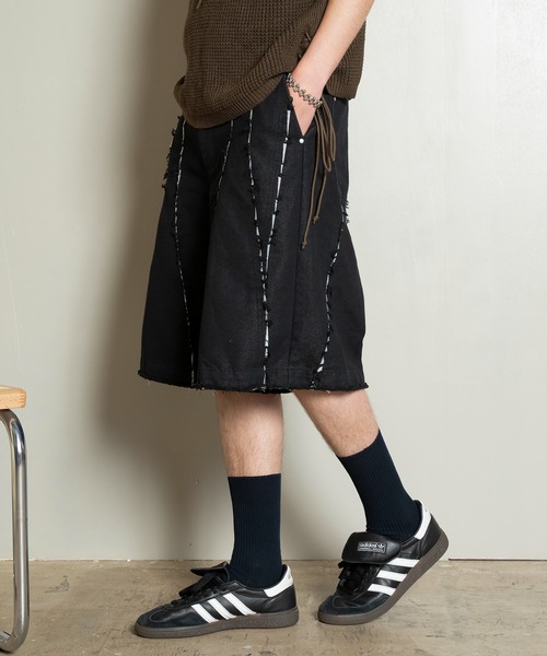 パンツ Cut-off Wide Shorts/カットオフワイドショーツ/洗える メンズ_3