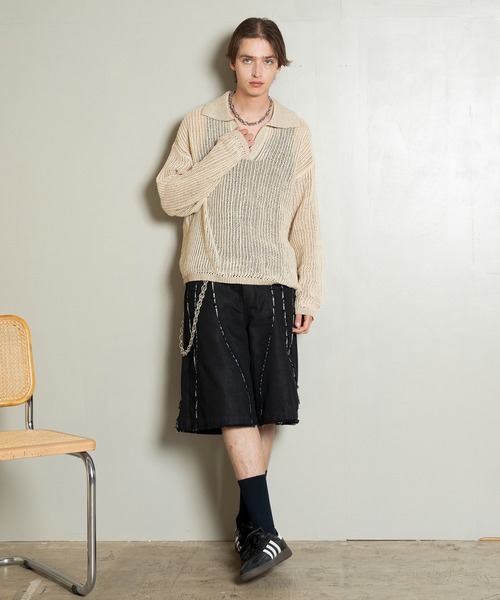 パンツ Cut-off Wide Shorts/カットオフワイドショーツ/洗える メンズ_18