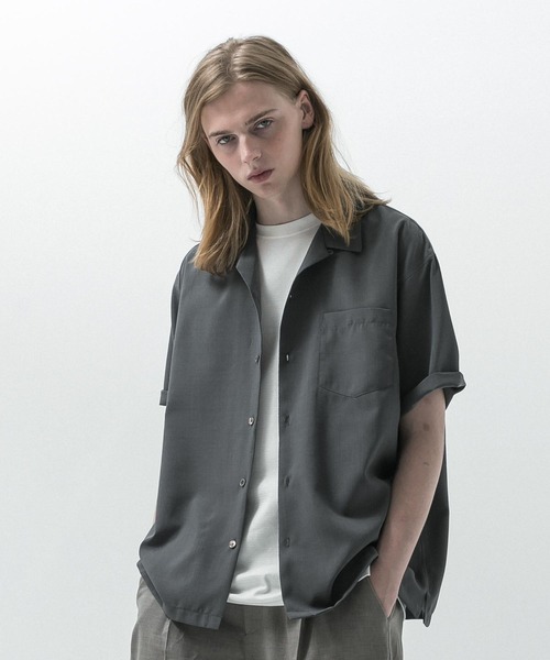 ELAIKO オープンカラー SLICK（スリック） シャツ 半袖 「SLICK/スリック」Worsted Airy Open
