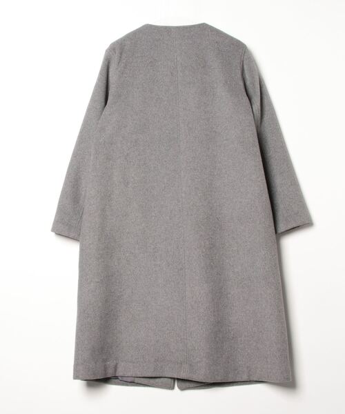「KBF」 ノーカラーコート ONE SIZE グレー レディース_画像2