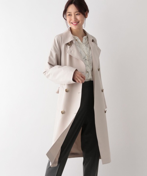 「GLOBAL WORK」 トレンチコート M ベージュ レディース_画像7