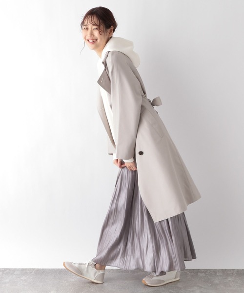 「GLOBAL WORK」 トレンチコート M ベージュ レディース_画像8