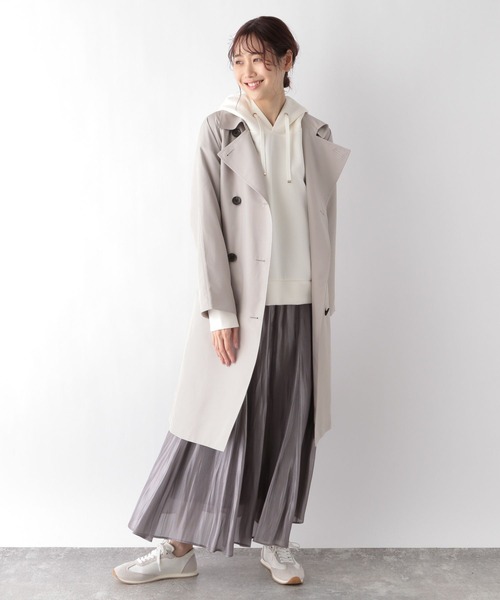 「GLOBAL WORK」 トレンチコート M ベージュ レディース_画像9