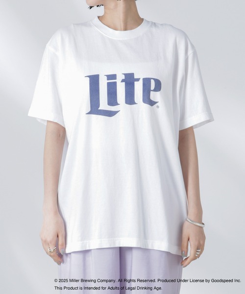 tシャツ 「GOOD ROCK SPEED」Miller Lite Tシャツ レディース GOOD ROCK SPEED tシャツ SPEED/Miller LITE Tシャツ ホワイト