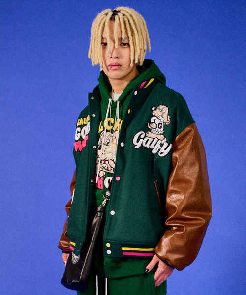 GALFY（ガルフィー） スタジャン L グリーン メンズ : ZOZOTOWN Yahoo