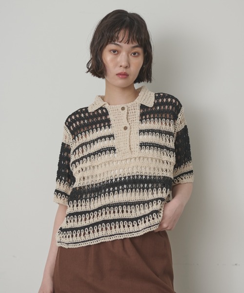 MORNING GLORYhommegirls クロップドポロシャツ ベーシック ポロシャツ MSX3337｜トゥモローランド 公式通販