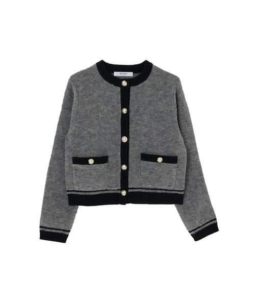Her lip to カーディガン Frill Knit Cardigan