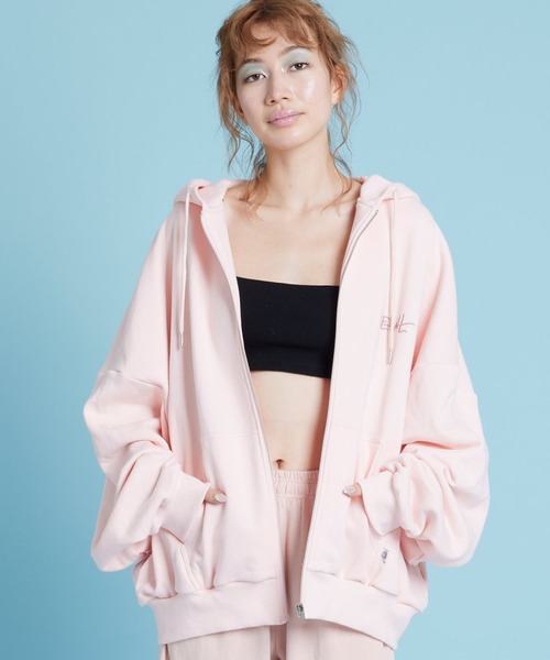 「Little sunny bite」 ジップアップパーカー MEDIUM ピンク レディース Little sunny bite 「Little bite」 ジップアップパーカー