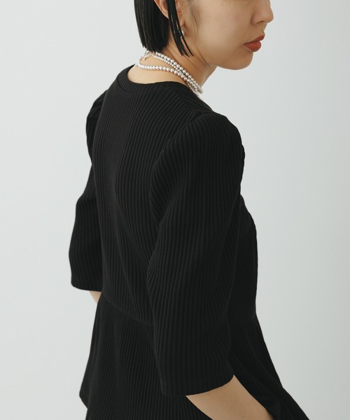 半袖ペプラムトップス / アダムエロペ ADAM ET ROPE'（アダムエロペ） tシャツ 「WEB限定」ハーフスリーブ