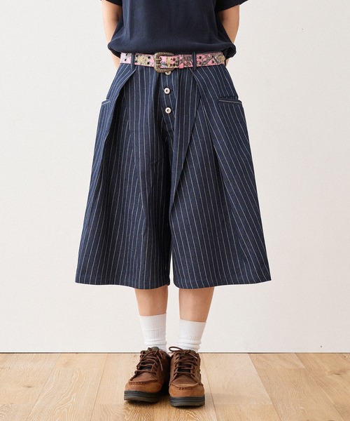 WISH FOR EVER パンツ ASSORT CROSS TUCK BAGGY SHORTS