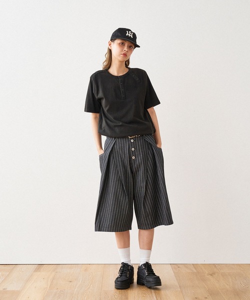 ［完売品］ASSORT CROSS TUCK BAGGY PANTS 新色追加】ASSORT CROSS TUCK BAGGY PANTS / アソートクロス