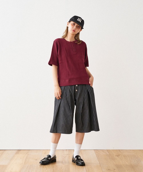 【早い者勝ち】WISH FOR EVER バギーパンツ WISH FOR EVER パンツ ASSORT CROSS TUCK BAGGY SHORTS