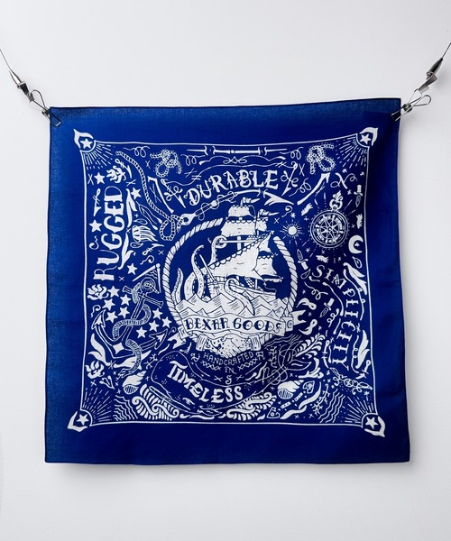 バンダナ MAISON SELECT スカーフ バンダナ 7B29 ヴィンテージロゴ グラフィック