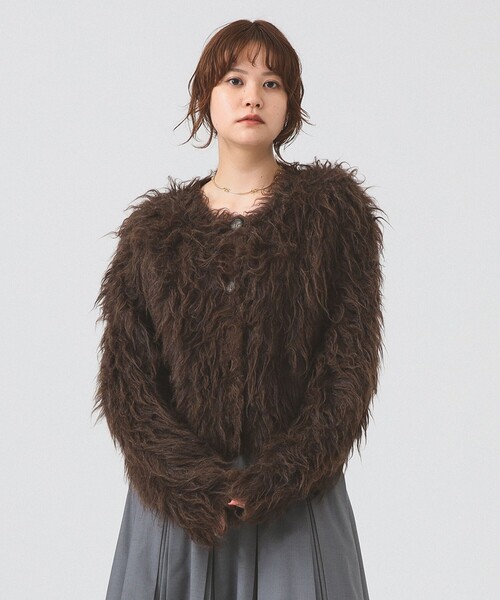 Ray BEAMS（レイ ビームス） カーディガン RBS / ミックスシャギー