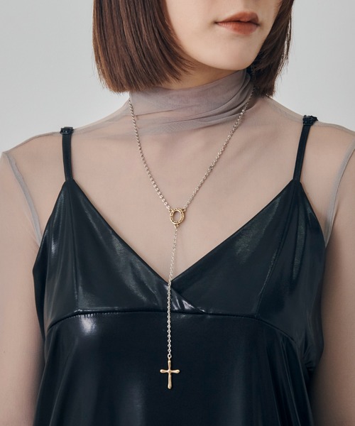 GOLDY（ゴールディ） ネックレス ヴィンテージ レタリング × クロス Y