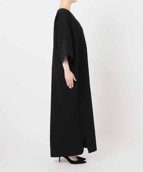 St.cecilia ジレワンピース 38 黒 Vネック 日本製　ゆったりめ St.cecilia ジレワンピース 38 黒 Vネック 日本製 ゆったりめ