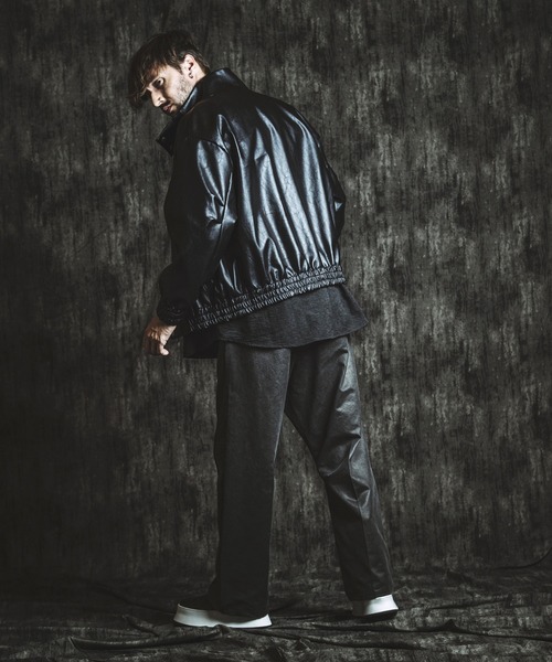 NO ID. ノーアイディー レザー トラッカー ジャケット トラッカー