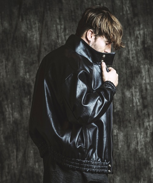 NO ID.（ノーアイディー） ブルゾン アウター シンセティックレザーBIG