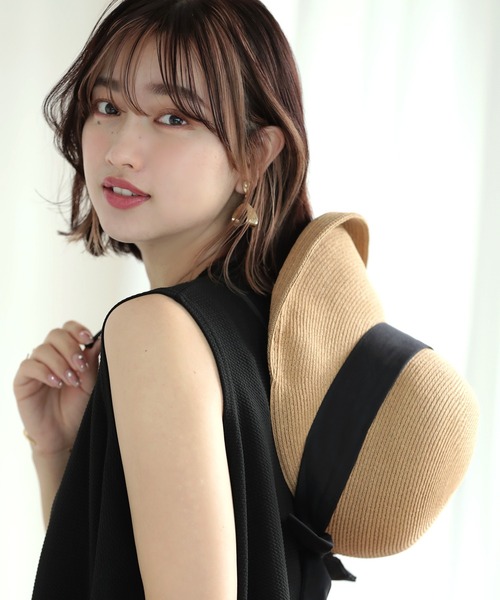 「Little＆More」 ストローハット FREE チョコ レディース_画像4