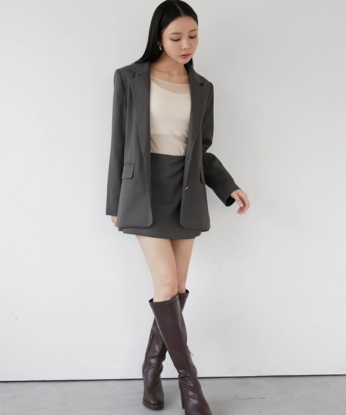 Luan（ルアン） ブーツ 「Luan」STRETCH LEATHER LONG BOOTS
