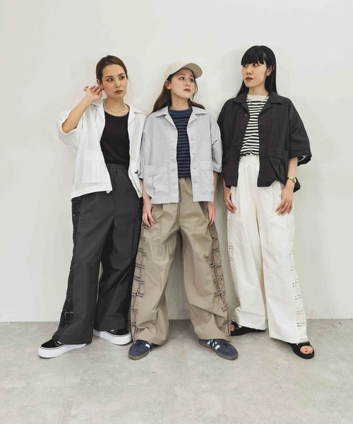 「niko and...」 半袖シャツ LARGE オフホワイト レディース_画像3