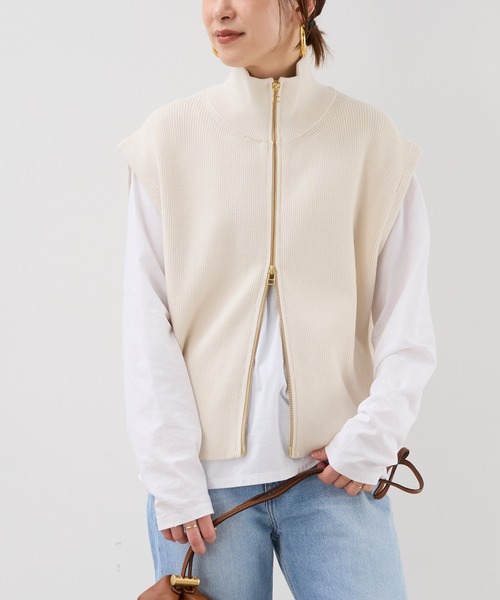 MAYDI アイボリー ニットベスト セール】 【洗える】ツイードニット ベスト （ベスト）｜ANY SIS