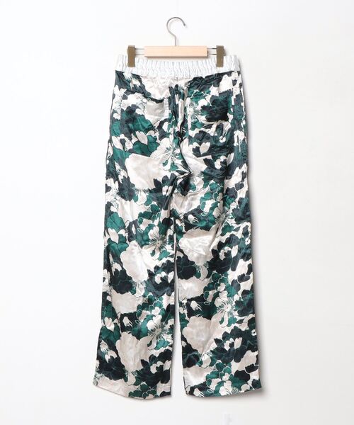 「CINOH」 花柄イージーパンツ 36 ベージュ レディース_画像2