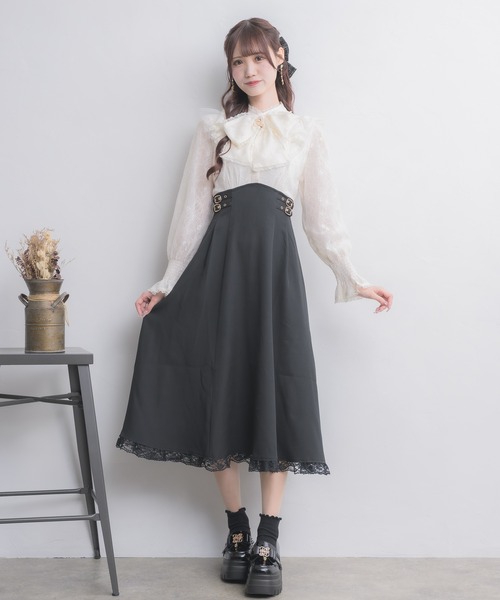 本日限りお値下げ！ロージー♡ワンピース クチュールバイロジータ ワンピース レーシードッキング長袖ワンピース