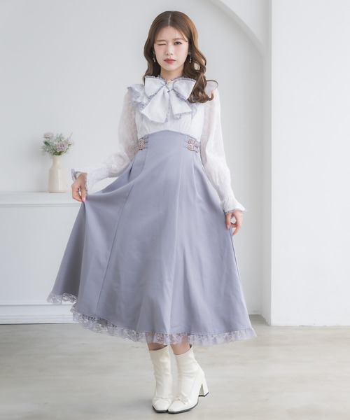 クチュールバイロジータ ワンピース レーシードッキング長袖ワンピース