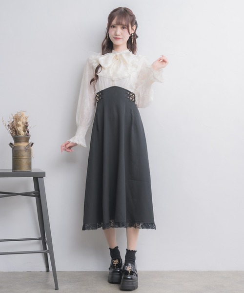 本日限りお値下げ！ロージー♡ワンピース クチュールバイロジータ ワンピース レーシードッキング長袖ワンピース