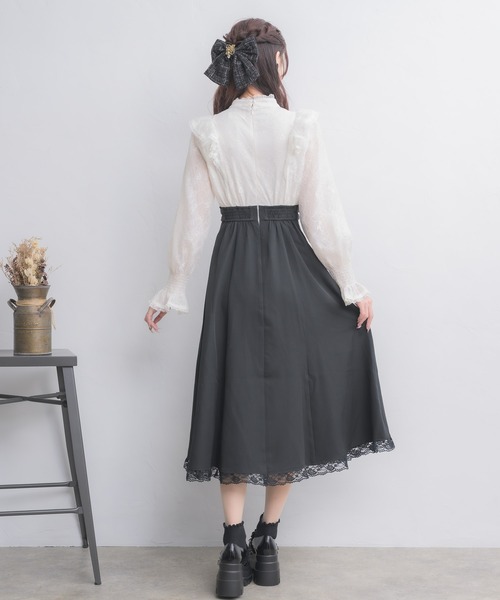 本日限りお値下げ！ロージー♡ワンピース クチュールバイロジータ ワンピース レーシードッキング長袖ワンピース