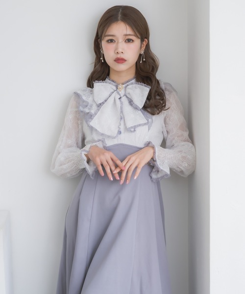 本日限りお値下げ！ロージー♡ワンピース クチュールバイロジータ ワンピース レーシードッキング長袖ワンピース