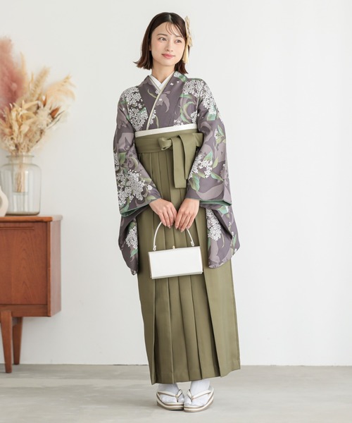 着物と袴セット KIMONOMACHI 着物 レディース袴セット 卒業式 女性 4点セット「二尺袖+