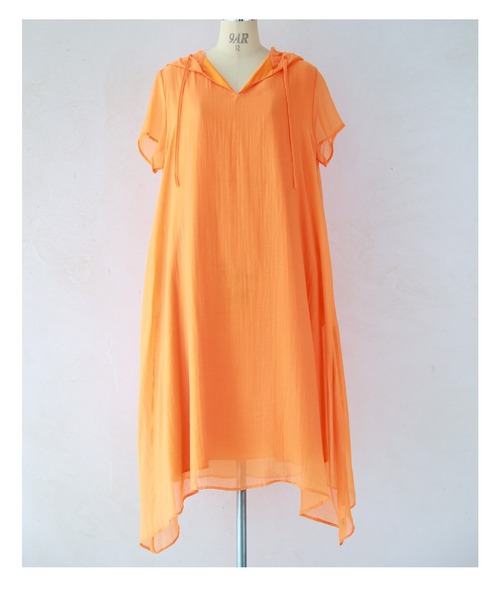 値下げ中 新品未使用 即購入可 送料込 Amavel ワンピース オレンジ 半袖 URBAN RESEARCH Sonny Label 半袖ワンピース FREE オレンジ レディース