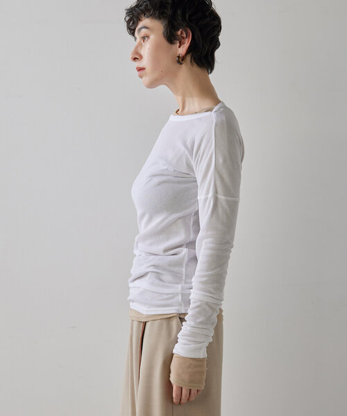 「THE PAUSE」 長袖カットソー FREE ホワイト レディース_画像4