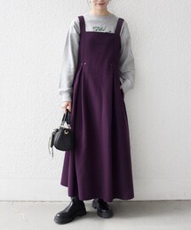 SHIPS any ジャンパースカート any: エア ニードル タック フレア