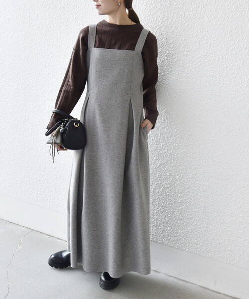 SHIPS any ジャンパースカート any: エア ニードル タック フレア