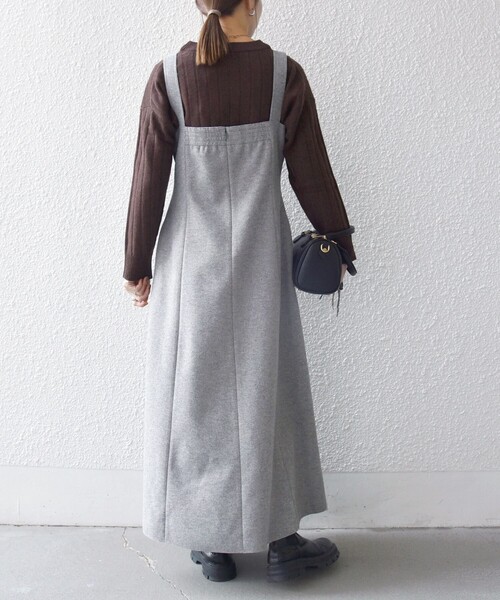 SHIPS any ジャンパースカート any: エア ニードル タック フレア