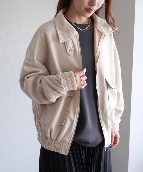 sin.ca ブルゾン アウター スウェードポンチフライトジャケット