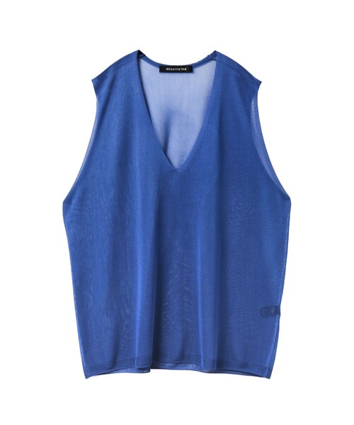 mizuiroind（ミズイロインド） ベスト ジレ シアー深Vネックベスト