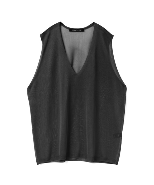 mizuiroind（ミズイロインド） ベスト ジレ シアー深Vネックベスト