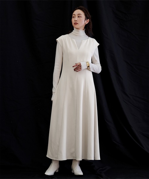 「ur's」 ノースリーブワンピース S ブラック レディース_画像5