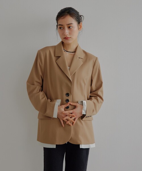 【未使用級】forme テーラードジャケット　ブラック 楽天市場】トールサイズ ウール100% 2つボタンテーラード ジャケット