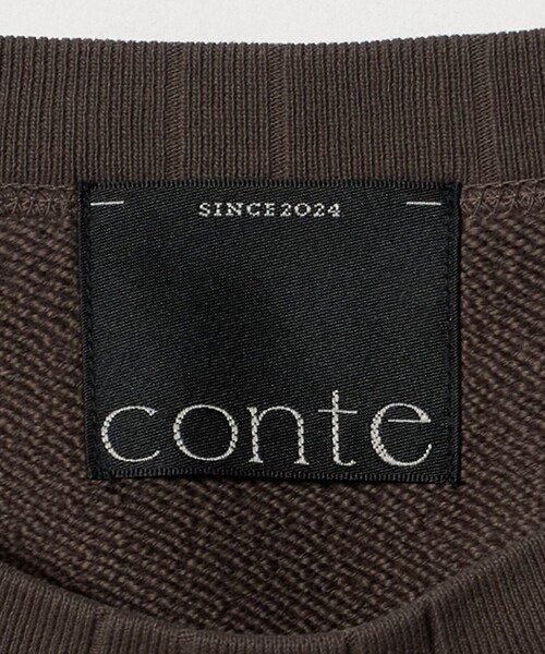 conte トレーナー スウェット 「conte」コットン クルーネック