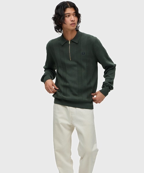 FRED PERRY（フレッドペリー） ポロシャツ Tonal Stripe Knitted Polo