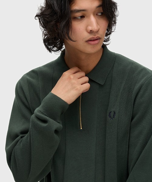 FRED PERRY（フレッドペリー） ポロシャツ Tonal Stripe Knitted Polo