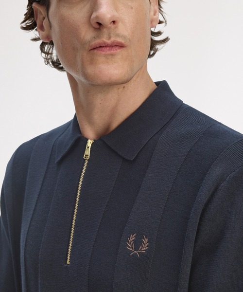 FRED PERRY（フレッドペリー） ポロシャツ Tonal Stripe Knitted Polo