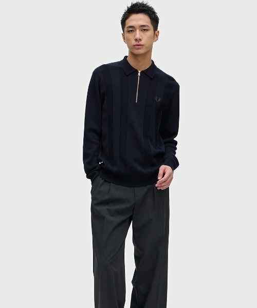 FRED PERRY（フレッドペリー） ポロシャツ Tonal Stripe Knitted Polo