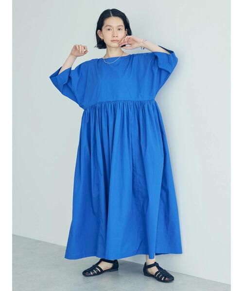 「AMERICAN HOLIC」 半袖ワンピース M ネイビー レディース_画像9