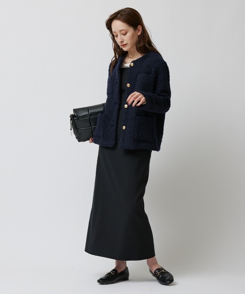 「John branigan」 ノーカラージャケット フリー ブラック レディース_画像6